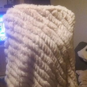 PINK WOMEN RABBIT FUR women's shawl/Jacket